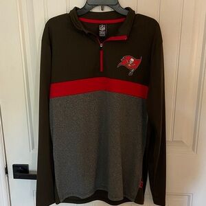 NFL Team Apparel Pullover with Red and Gray Accents Tampa Bay Bucs L